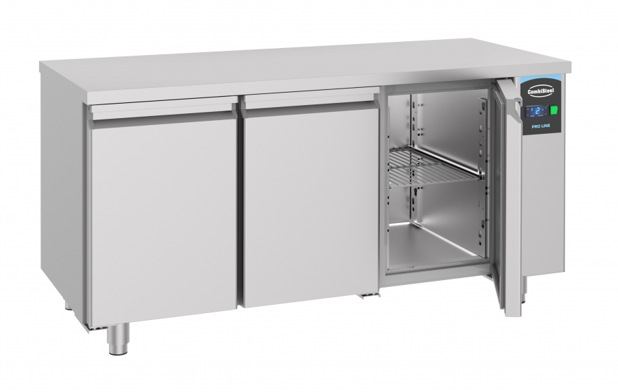 RVS koeltafel 1600 mm met 3 deuren