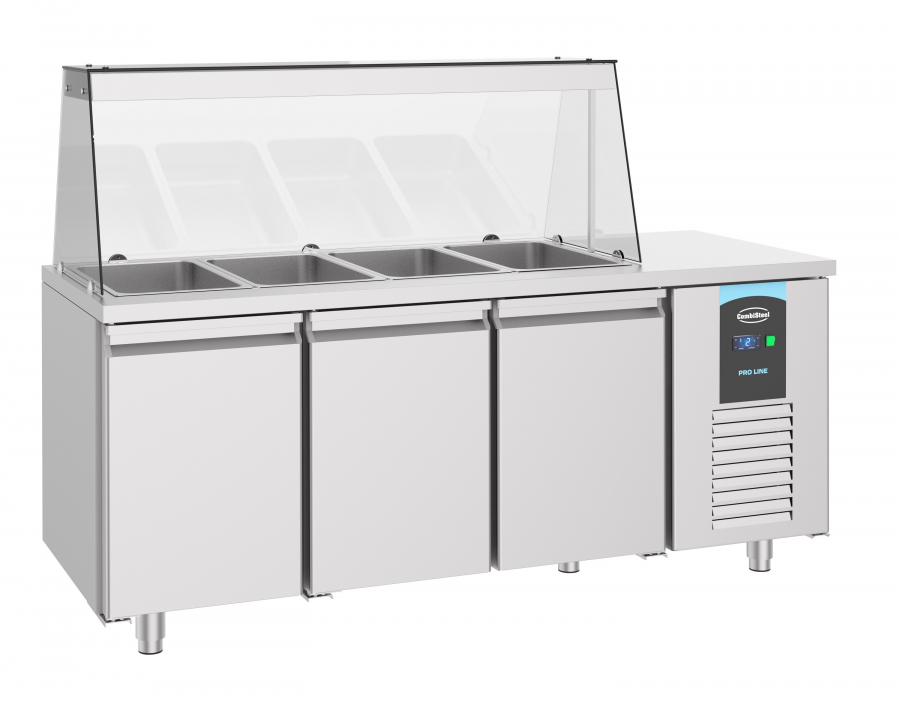 Saladette 3 Türen 4X 1/1Gn Behälter
