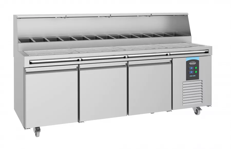 Pizzatisch 3 Türen 13X 1/3Gn Behälter