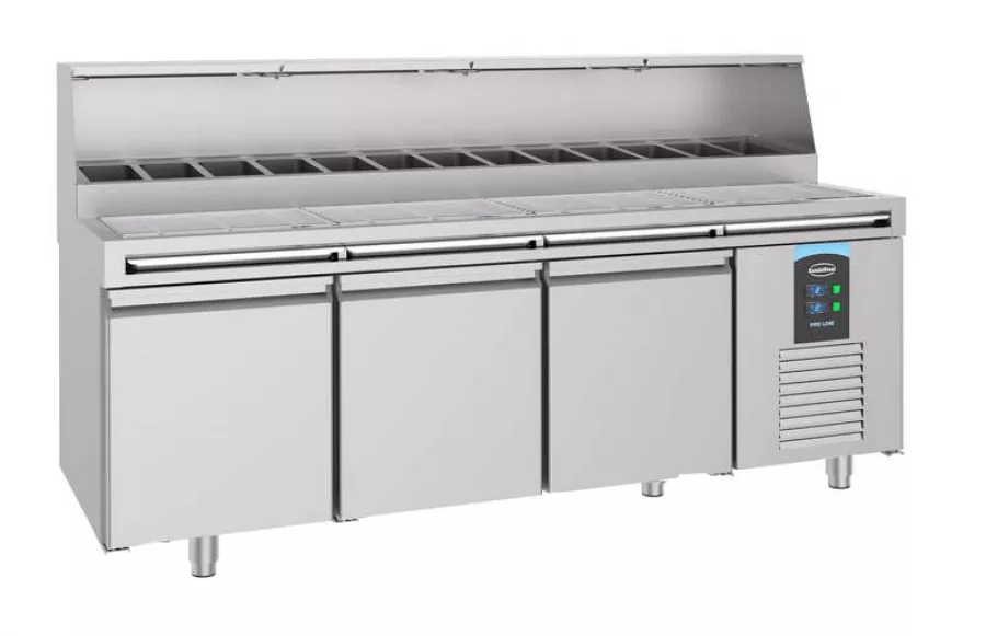 Pizzatisch 3 Türen 13X 1/3Gn Behälter