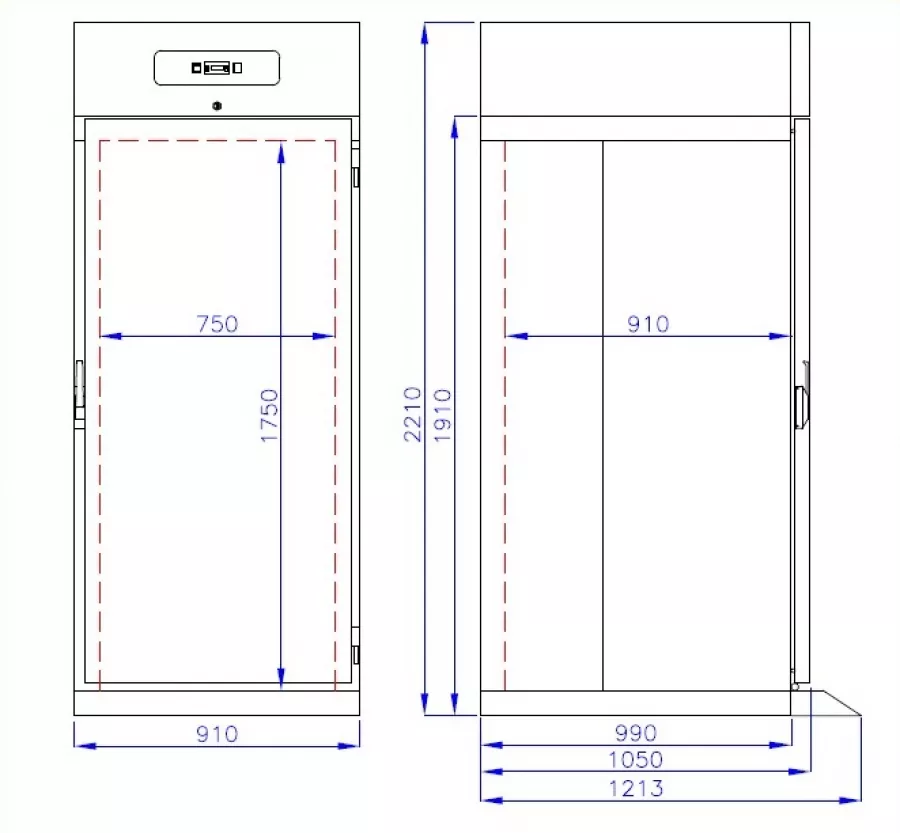 Roll-In Tiefkühlschrank Rfs Mono Block 700 Ltr