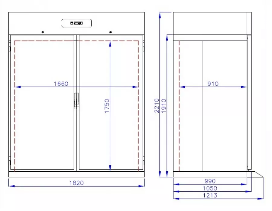 Roll-In Tiefkühlschrank Rfs Mono Block 1400 Ltr