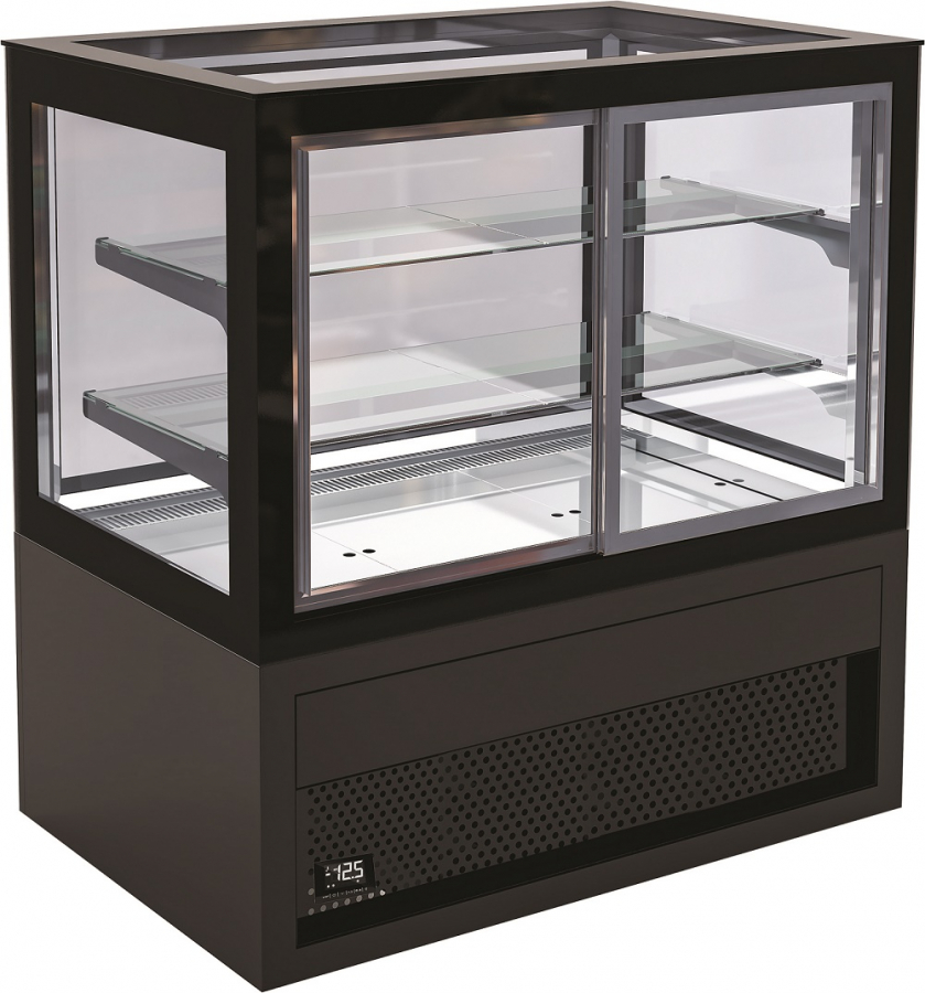 Koelvitrine 375 liter met 2 etages