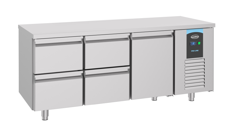 700 koelwerkbank 1 deur 4 laden