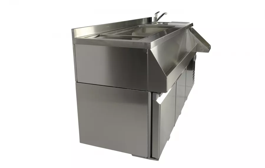 Kühltisch mit Cocktailbar-Station – 3 Türen – 280 l Kühltisch mit Cocktailbar-Station – 3 Türen – 280 l