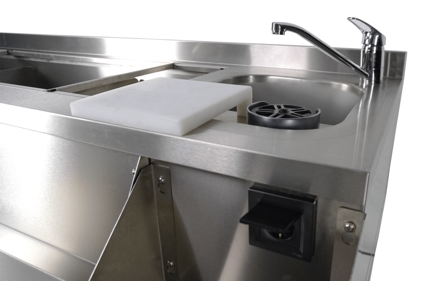 Koeltafel met cocktailbar-standaard – 2 deuren – 180 l
