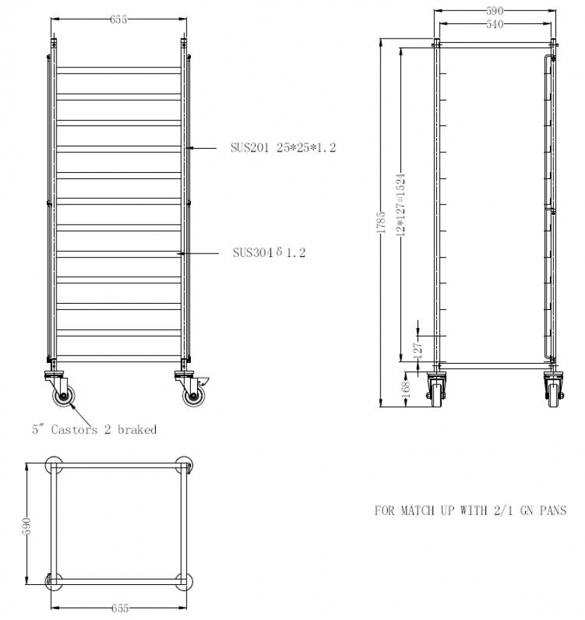 Verwijderwagen Demontabel 2/1Gn