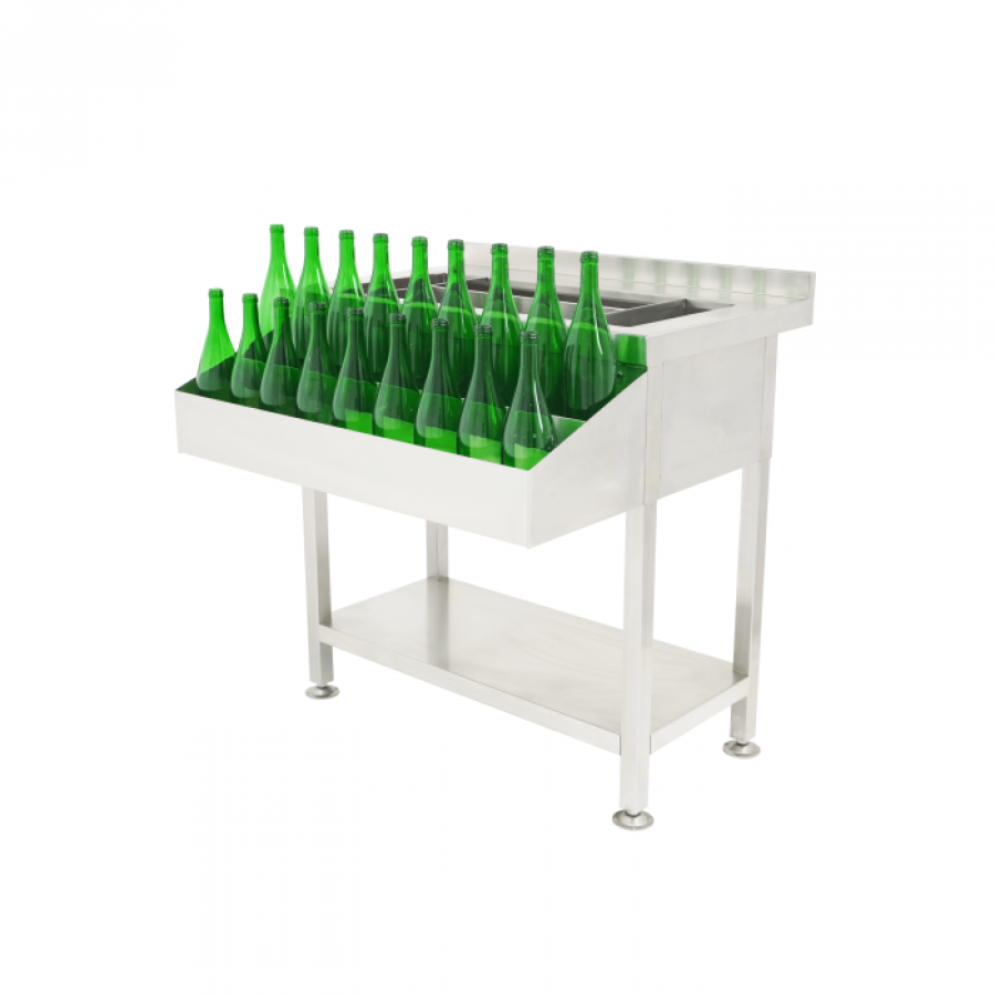 Cocktailbarstation Edelstahl 900 mm mit Speed Rail & Eisschale – Kompakte Barstation