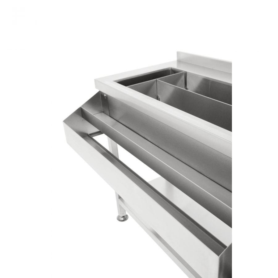 Cocktailbarstation Edelstahl 1400 mm mit Speed Rail & Eisschale – Profi Barlösung