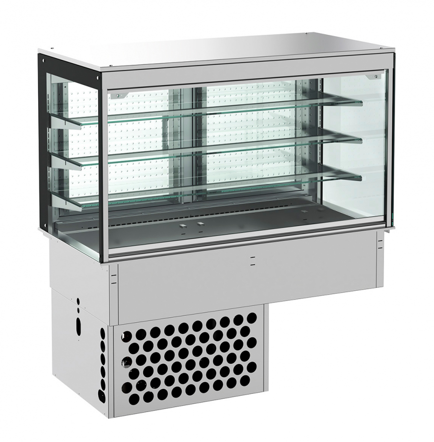Inbouwkoelvitrine Hoekig Gesloten 3/1 Gn