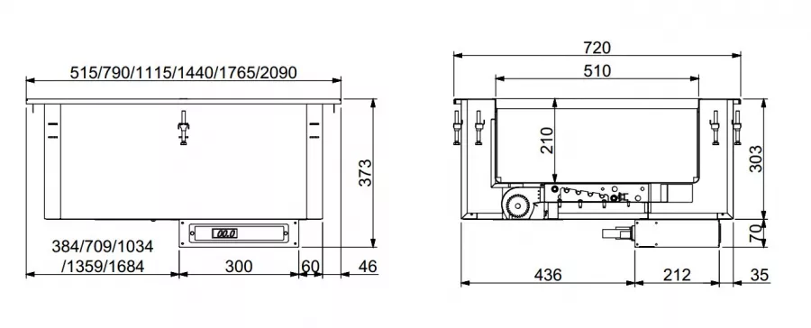 Einbau Bain-Marie Heiße Luft 4/1