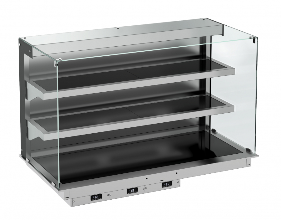Einbau Wandmodell Wärmevitrine Schwarz 3/1