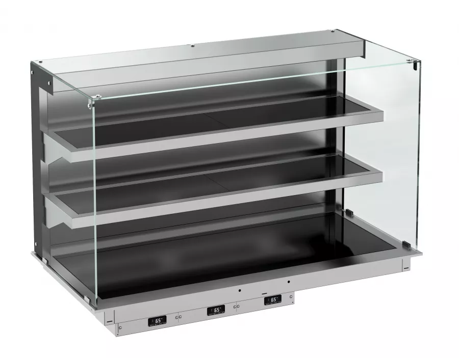Einbau Wandmodell Wärmevitrine Schwarz 3/1