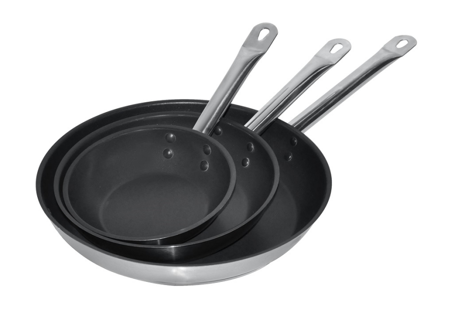 Roestvrijstalen braadpan Teflon Ø28 3,1L