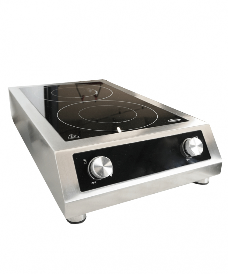 Induktionskochfeld 2-Zonen – 7 kW – Tischgerät – 400 V – Combisteel – Gastronomie