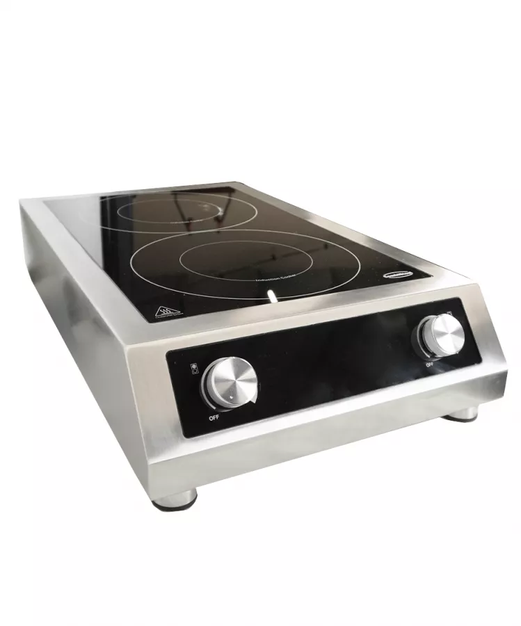 Induktionskochfeld 2-Zonen – 7 kW – Tischgerät – 400 V – Combisteel – Gastronomie Induktionskochfeld 2-Zonen – 7 kW – Tischgerät – 400 V – Combisteel – Gastronomie