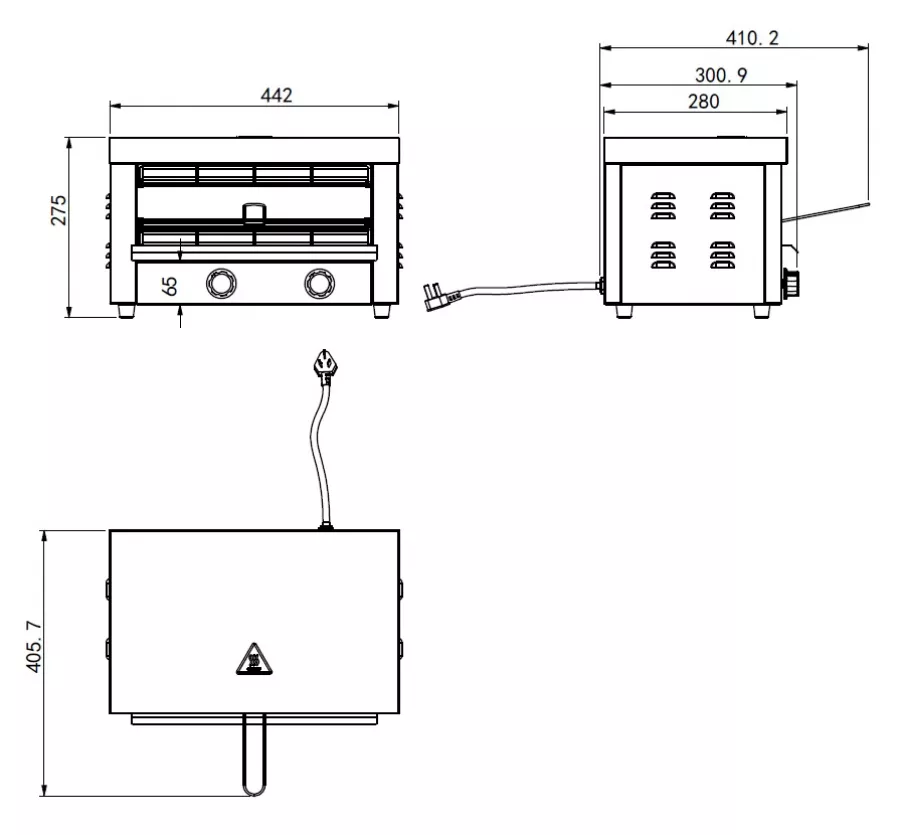 Salamander Toaster – 2 Etagen – 2,1 kW – Tischgerät