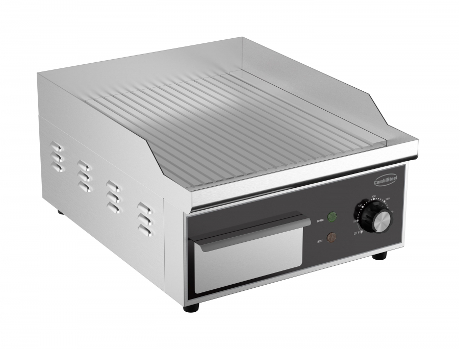 Gerillte Elektro-Grillplatte – Profi-Tischgrill Gerillte Elektro-Grillplatte – Profi-Tischgrill