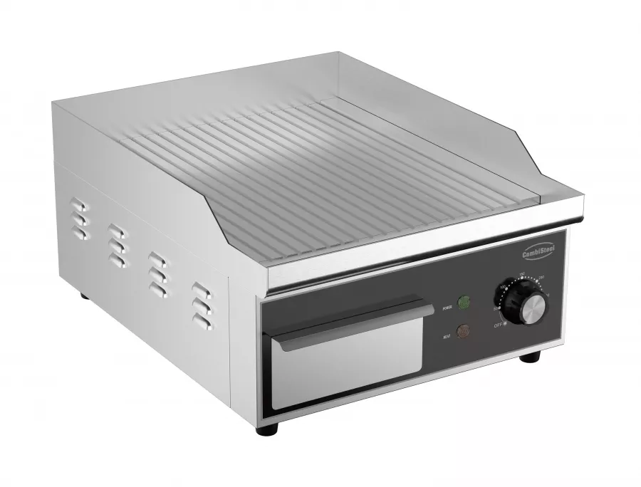 Gerillte Elektro-Grillplatte – Profi-Tischgrill Gerillte Elektro-Grillplatte – Profi-Tischgrill