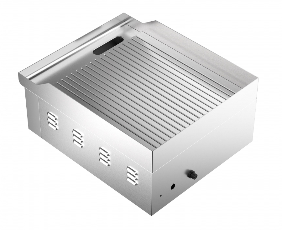 Gerillte Elektro-Grillplatte – Profi-Tischgrill Gerillte Elektro-Grillplatte – Profi-Tischgrill