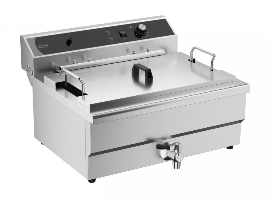 25 L Tischfritteuse – Leistungsstarke Profi-Fritteuse mit Ablassventil 25 L Tischfritteuse – Leistungsstarke Profi-Fritteuse mit Ablassventil