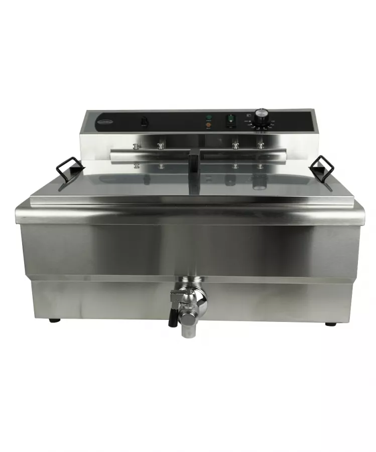 25 L Tischfritteuse – Leistungsstarke Profi-Fritteuse mit Ablassventil 25 L Tischfritteuse – Leistungsstarke Profi-Fritteuse mit Ablassventil