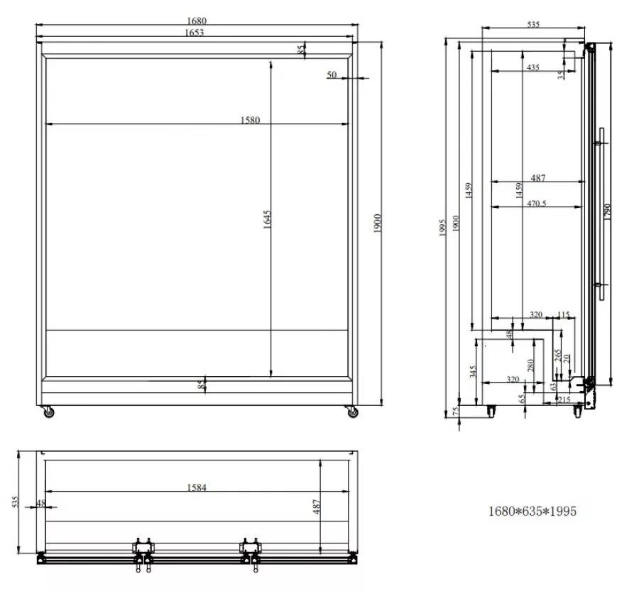 Kühlschrank 3 Glastüren Schwarz Kühlschrank 3 Glastüren Schwarz