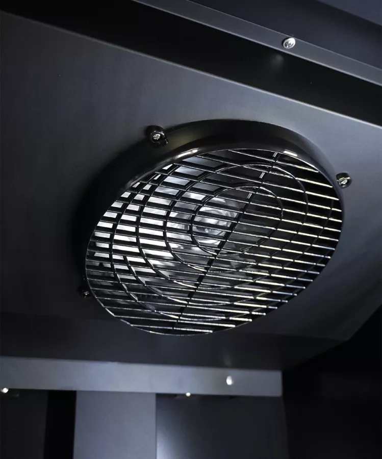 Glastürkühlschrank 450 l – schwarz, LED, Umluft Glastürkühlschrank 450 l – schwarz, LED, Umluft