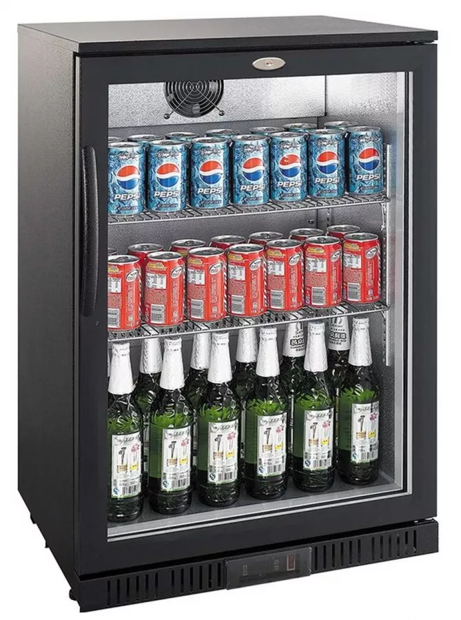 Minibar-Barkühlschrank Schwarz 1 Glastür