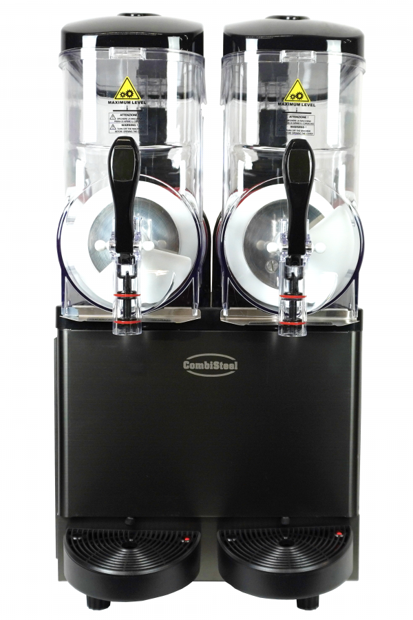 Slush-Maschine 2×12 l – Doppelbehälter – Tischgerät – Schwarz