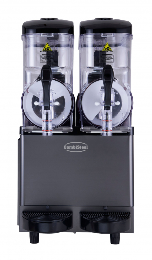 Slush-Maschine 2×12 l – Doppelbehälter – Tischgerät – Schwarz