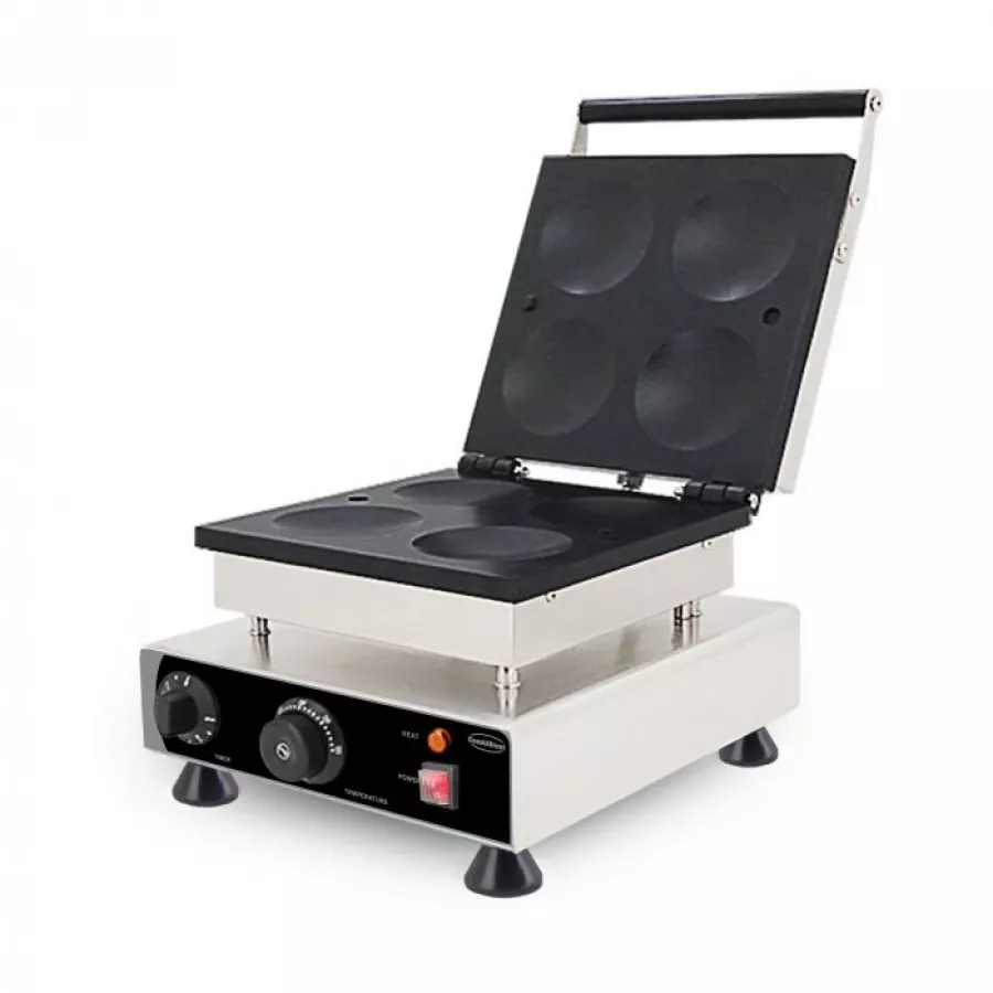 Pfannkuchenmaker 4× Ø10 cm – Elektrisch – 230 V – Edelstahl Pfannkuchenmaker 4× Ø10 cm – Elektrisch – 230 V – Edelstahl