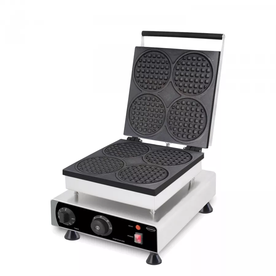 Waffeleisen 4 Stück runde Waffeln