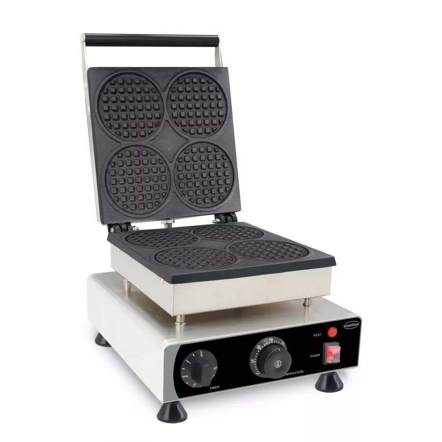 Waffeleisen 4 Stück runde Waffeln