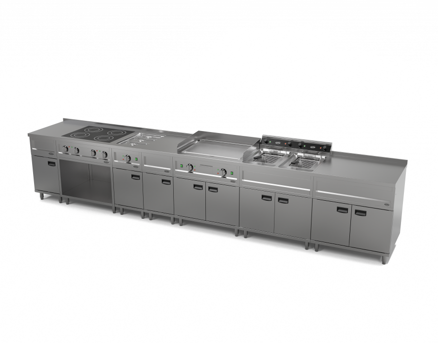 Chrom-Grillplatte, 800×700 mm, 8,1 kW