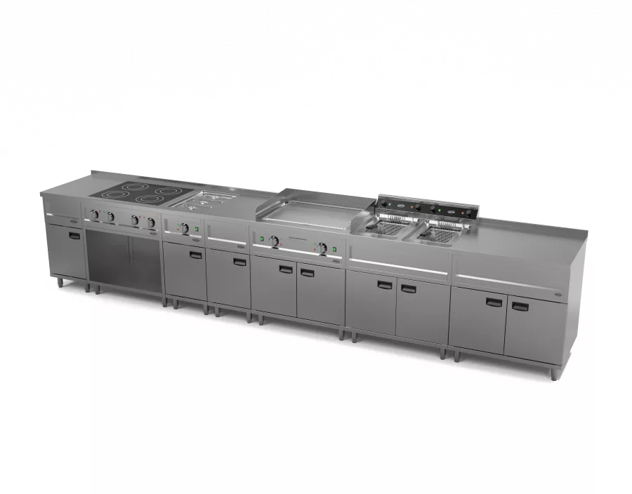 Chrom-Grillplatte, 800×700 mm, 8,1 kW