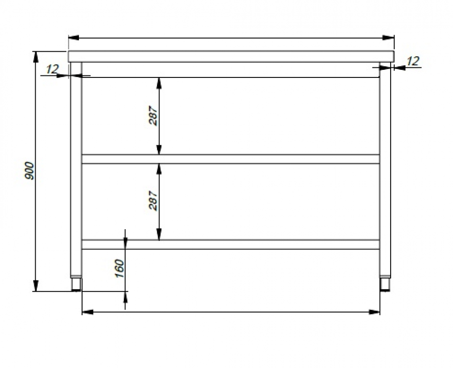 600 Arbeitstisch 2 Boden 2100