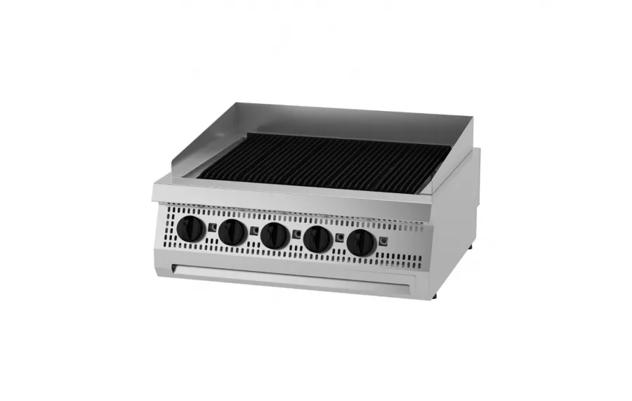 Schwere Pflicht Chargrill Doppelgerät 70cm tief Gas - Profi Grill für Gastronomie und Catering