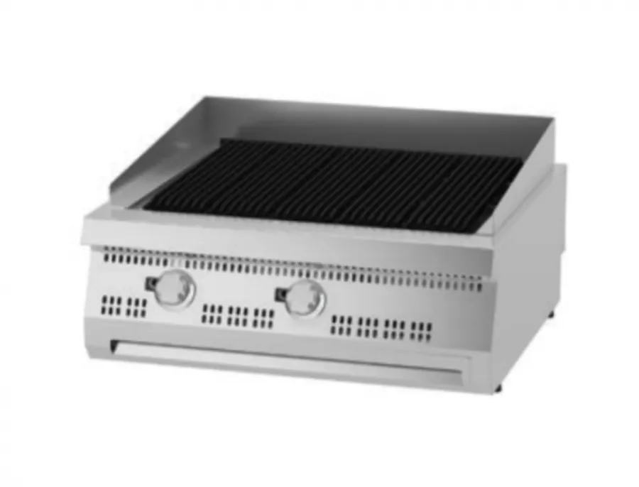 Premium Grill mit Grillrost - 2 Zonen - Doppelgerät - 90cm tief - Gas