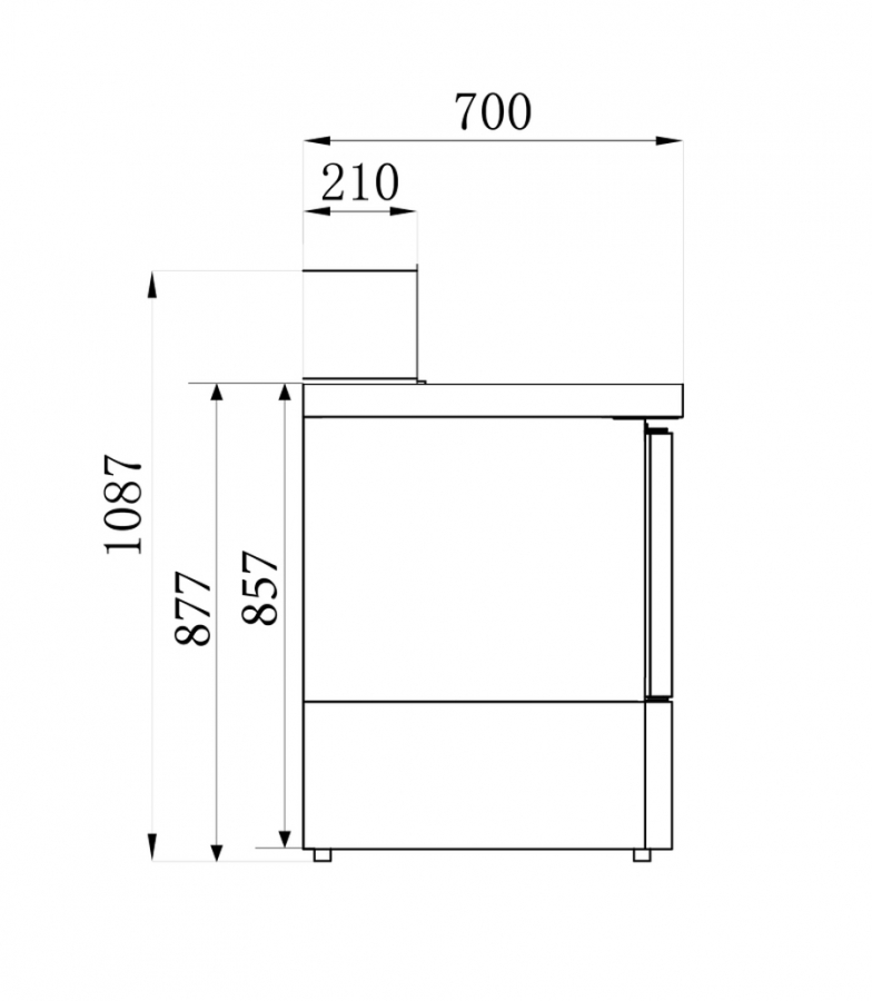 Combisteel Pizzatisch 2 Türen | Statisch | 230 Liter | B903 x T700 x H1090 mm Combisteel Pizzatisch 2 Türen | Statisch | 230 Liter | B903 x T700 x H1090 mm