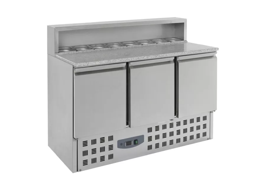 Pizzatisch, 3 Türen, 3x1/1 GN, 1368x700x1090 Pizzatisch, 3 Türen, 3x1/1 GN, 1368x700x1090