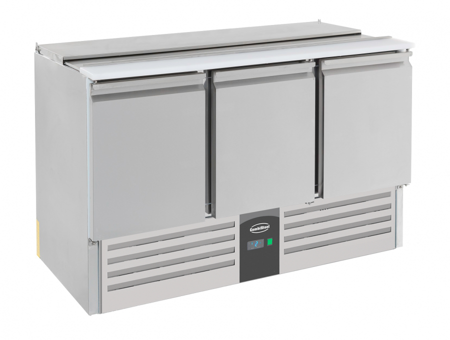 Gekühlte Saladatte 3 Türen | 3x 1/1 GN | 1370x700x870 mm