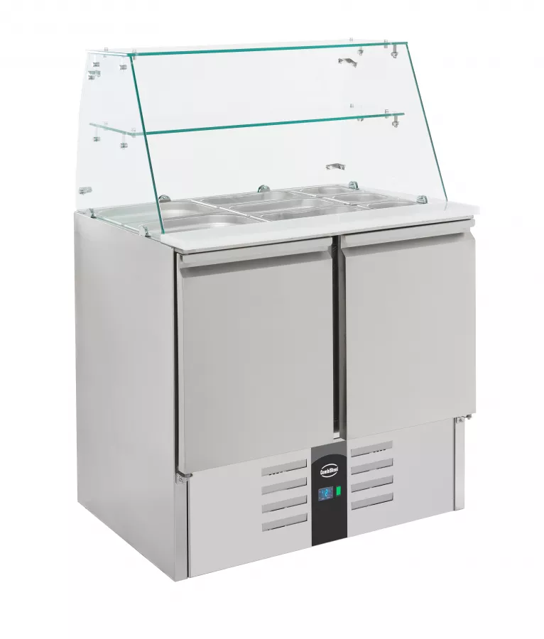 Gekühlte Saladette Mit Glas 2 Türen