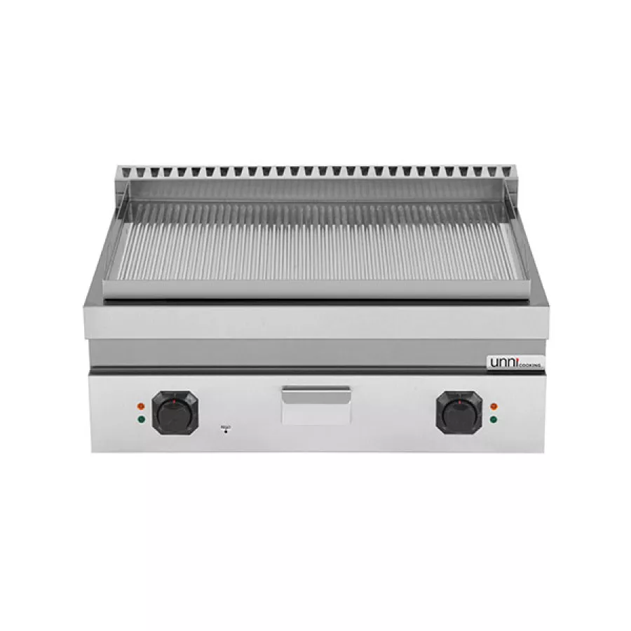 Elektro-Grillplatte Serie 700 gerillt 2 Heizzonen 9kW