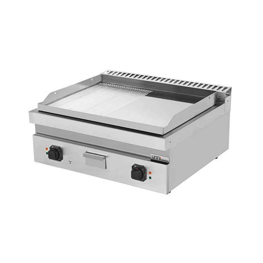 Elektro-Grillplatte E70GP20B+GS – 2 Zonen, glatt & gerillt, 9 kW