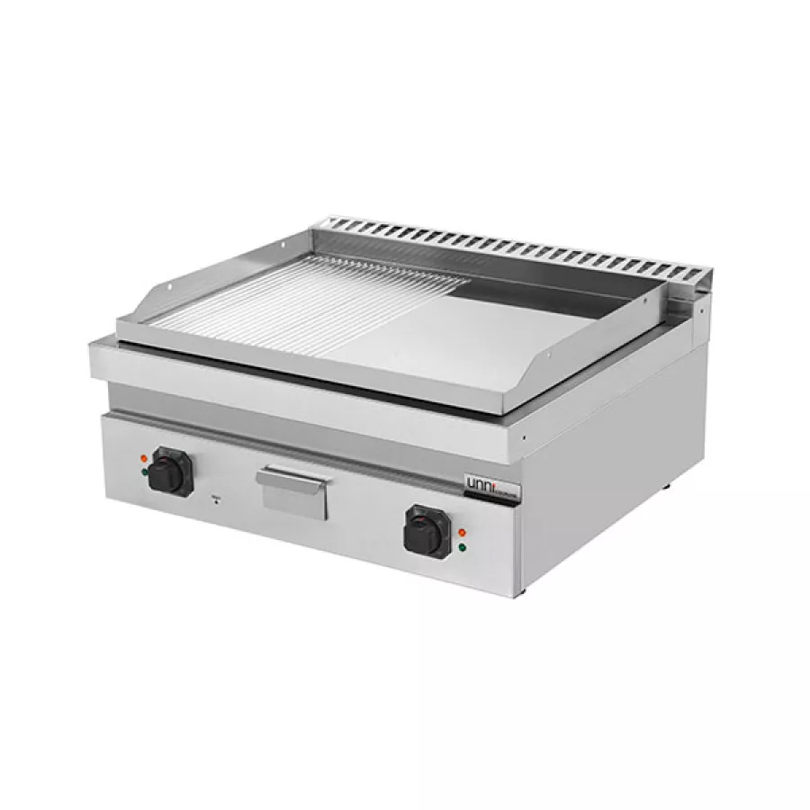 Elektro-Grillplatte E70GP20B+GS – 2 Zonen, glatt & gerillt, 9 kW