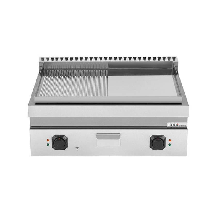 Elektro-Grillplatte E70GP20B+GS – 2 Zonen, glatt & gerillt, 9 kW