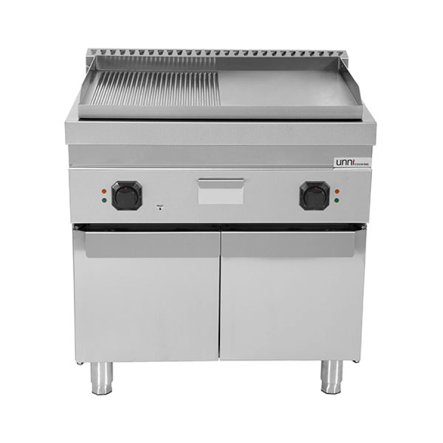 Elektro-Grillplatte E70GP20K+GS 9 kW Edelstahl 1/2 glatt 1/2 gerillt