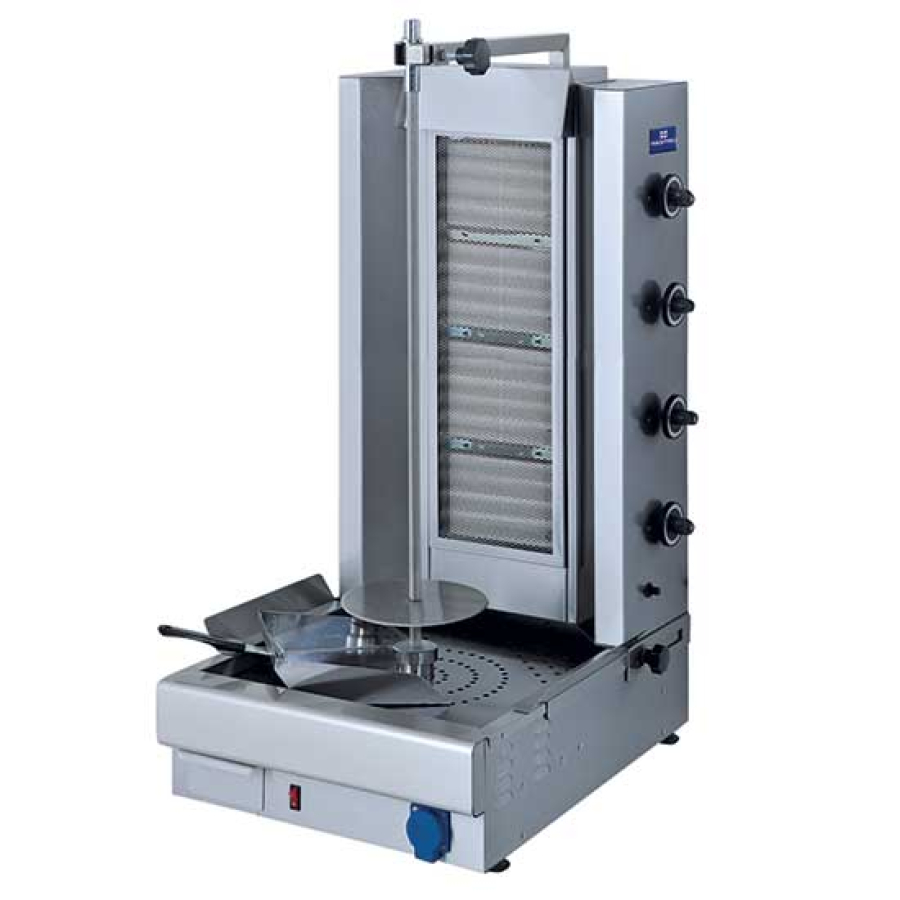 Gas-dönergrill met 4 verwarmingszones | 70 kg