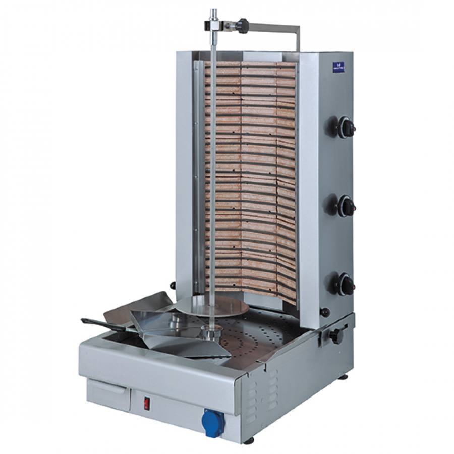 Elektrische dönergrill met 3 verwarmingszones | 70 kg